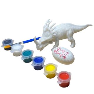 Dinosaurus na vymaľovanie s farbami Triceratops