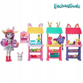 Enchantimals City Tails bábika Becker Bunny a Tržnica