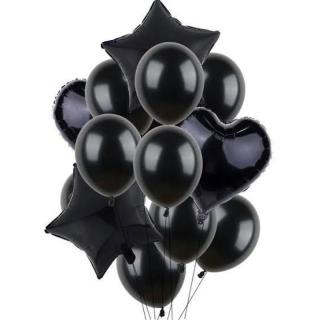 Fóliový balónik mix čierny 14 ks
