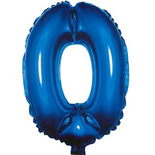Fóliový balónik modrý číslica 0 - 82 cm (4514)