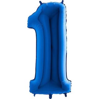 Fóliový balónik modrý číslica 1 - 82 cm (4514)
