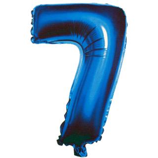 Fóliový balónik modrý číslica 7 - 82 cm (4514)