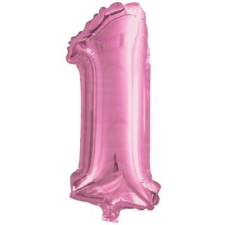 Fóliový balónik ružový číslica 1 - 82 cm (4514)
