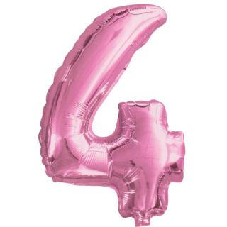 Fóliový balónik ružový číslica 4 - 82 cm (4514)
