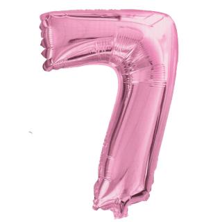 Fóliový balónik ružový číslica 7 - 82 cm (4514)