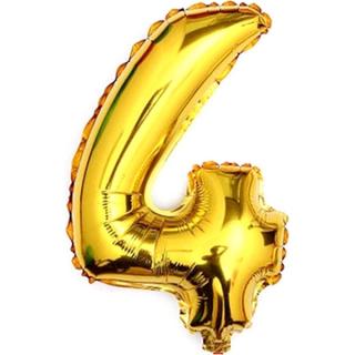 Fóliový balónik zlatý číslica 4 - 82 cm (4514)