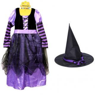Kostým na karneval - čarodejnica fialová