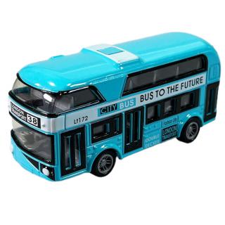 Kovový autobus na spätný chod 9,5 cm Barva: Modrý