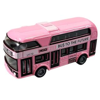 Kovový autobus na spätný chod 9,5 cm Barva: Růžový