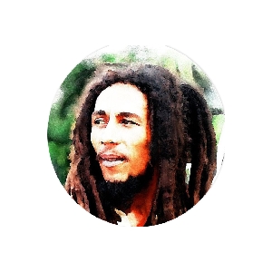 Placka Bob Marley 25mm (024)