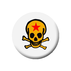 Placka Skull Red Star 25mm (112)