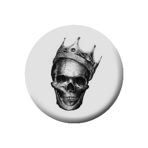 Placka Skull With Crown 25mm (139)
