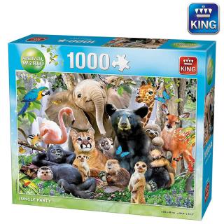 Puzzle Zvieratá v džungli 1 000 dielikov
