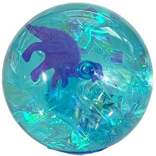 Super Duper svietiaca skákajúca loptička dino 6 cm Barva: Modrý