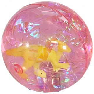 Super Duper svietiaca skákajúca loptička dino 6 cm Barva: Růžový
