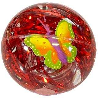 Super Duper svietiaca skákajúca loptička motýľ 6 cm Barva: Červený