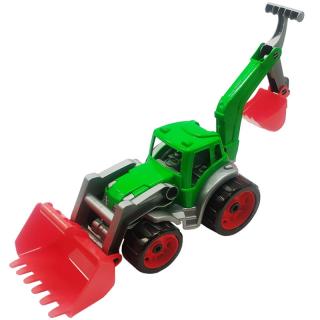 Traktor s dvoma lyžicami 50 cm zelený