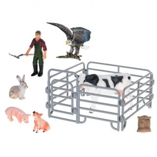 Zoolandia krava so zvieratkami z farmy s doplnkami