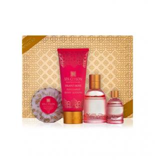 Spa Ceylon - Eau De Parfum Set ISLAND ROSE - telové mlieko 30 ml +  mydlo 50 g + krém na ruky 10 g darčeková sada