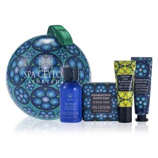 Spa Ceylon - FRANKINCENSE KAFFIR LIME - Mini Treats Ball - telové mlieko 30 ml +  mydlo 50 g + krém na ruky 10 g darčeková sada