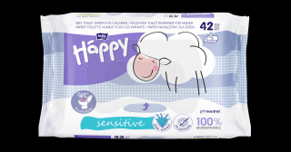Bella Happy detský vlhčený toaletný papier Sensitive - 42 ks