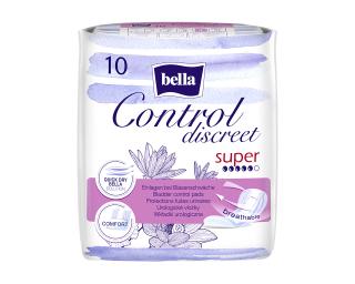 Bella urologické vložky Control Discreet Super - 10 ks  + Pri kúpe akýchkoľvek 2 ks Bella Control Discreet dostanete Bella antibakteriálne osviežujúce…