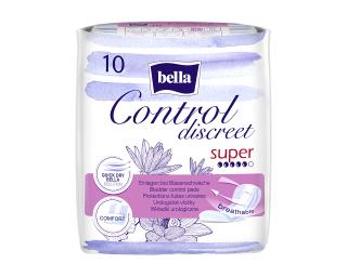 Bella urologické vložky Control Discreet Super - 10 ks  + Pri kúpe akýchkoľvek 2 ks Bella Control Discreet dostanete Bella intímne vlhčené obrúsky…