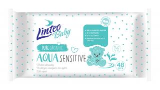 Detské vlhčené obrúsky Linteo Baby Aqua Sensitive - 48 ks