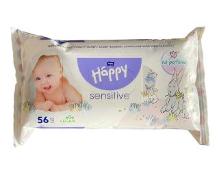 Happy Baby čistiace obrúsky Sensitive s aloe vera - 56 ks