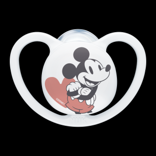NUK Cumlík Space Disney Mickey Mouse (0-6 m.) Farba: Biela