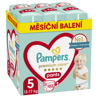 Pampers Premium Care pants 5 junior (12-17 kg) - 102 ks