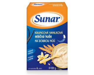 Sunar Krupicová vanilková mliečna kaša na dobrú noc (225 g)
