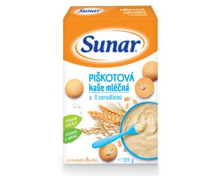 Sunar Piškótová kaša mliečna s 8 cereáliami (225 g)