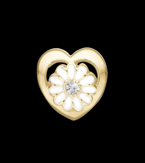 Pozlátený Strieborný korálik Marguerite Labgrown Diamond  2,0 g