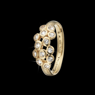 Pozlátený Strieborný prsteň Christina Champagne Love Veľkosť: UK K, EUR 51