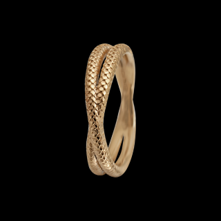 Pozlátený Strieborný prsteň Christina Twin Snake Veľkosť: UK M, EUR 53
