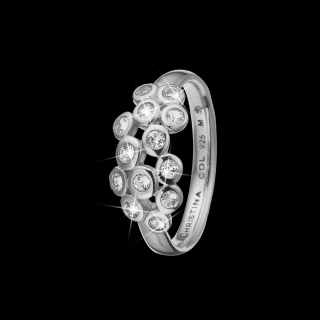 Strieborný prsteň Christina Champagne Love Veľkosť: UK J, EUR 49