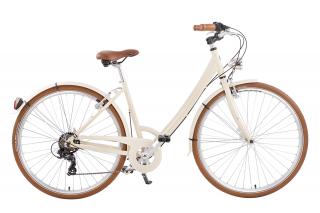 Ľahký mestský bicykel Air 28  53 cm béžová