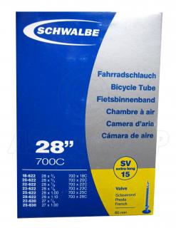 Schwalbe 28  SV15 60mm 18/28-622 galuskový ventilek