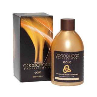 Brazílsky Keratín Gold 250 ml - COCOCHOCO (obsahuje čiastočky 24k zlata. Pre extra hladké a lesklé vlasy)