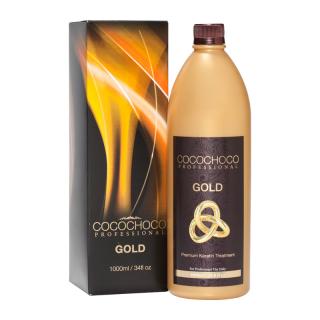 COCOCHOCO Brazílsky Keratín Gold 1000 ml (Gold obsahuje čiastočky 24k zlata. Pre extra hladké a lesklé vlasy)