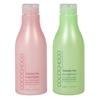 COCOCHOCO sada bezsulfátový šampón a kondicionér 2x 400 ml  (výhodné balenie bezsulfátového šampónu a kondicionéru pre osoby s citlivou pokožkou hlavy)