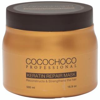 Keratínová vlasová maska 500 ml COCOCHOCO Professional (Pre hydratáciu a regeneráciu vlasov. Vhodná pre farbené vlasy)