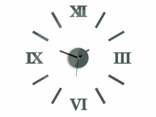 Moderné nástenné hodiny NUMBER gray (nalepovacie hodiny na stenu)