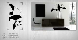 Nálepka na stenu PANDA 100x200 cm  biela farba (skladom)