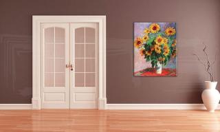 Obraz na plátne SLNEČNICE – Claude Monet      (reprodukcia 80x100 cm)