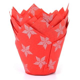 Vianočné košíčky na pečenie tulipán - Hviezdy 36 ks