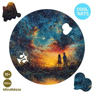 Blíženci na prechádzke - Znamenie zverokruhu - MindMaze (100 ks) - Drevené puzzle