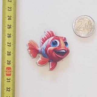 Červená ryba - Drevená magnetka - CoolArts Výška magnetky: 5 cm