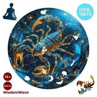 Hviezdny škorpión - Znamenie zverokruhu - WisdomWave (362 ks) - Drevené puzzle